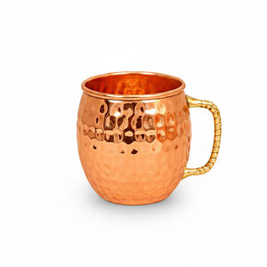 Pure copper hammered design moscow mule beer mug, 600 ML